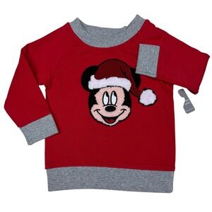 NEW Monica Andy Disney Mickey Mouse Christmas Organic Cotton Sweater Kids 6-9M